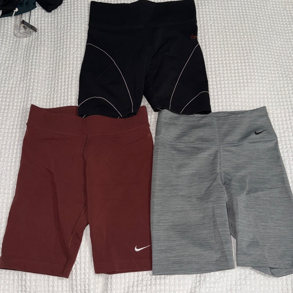 Nike Women's workout Shorts Set - Black, Brown, and Gray. Size small.